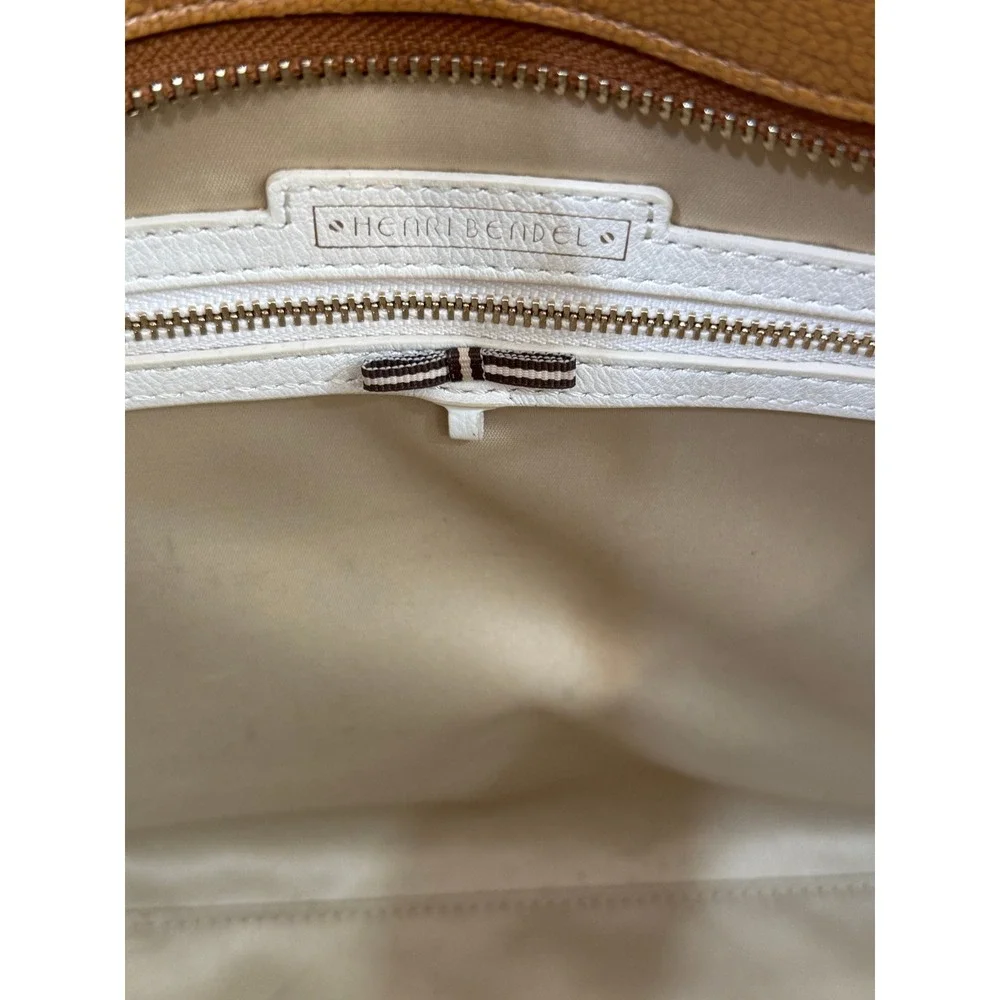 Henri Bendel Tote Bag Womens Large Tan  Studded Leather Shoulder Bag